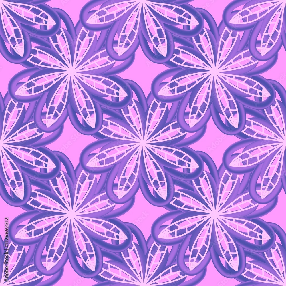Fototapeta premium Abstract floral seamless flowers pattern for wrapping paper and fabrics and kids