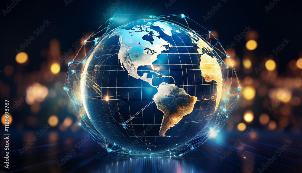 Close-Up of a Globalization Concept or Symbol Close-Up of a Globalization Concept or Symbol