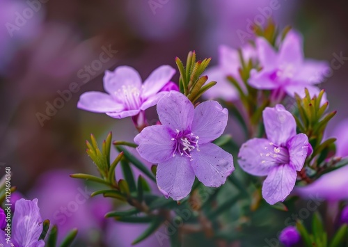 Close up of Andromeda polifolia blossoms photo