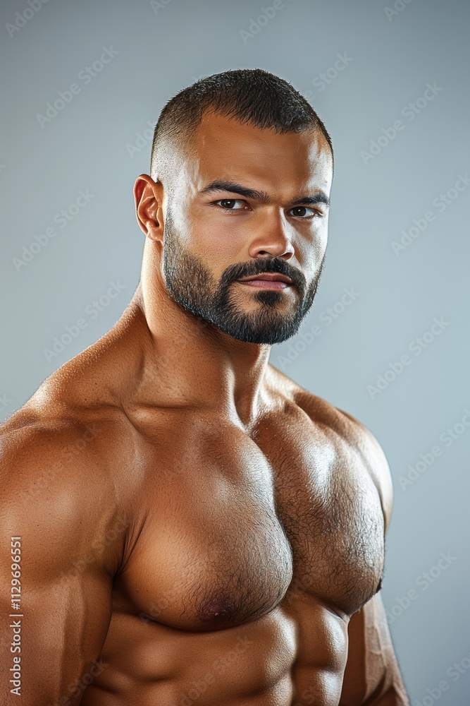 Muscular Portrait of a Confident Man Muscular Portrait of a Confident Man