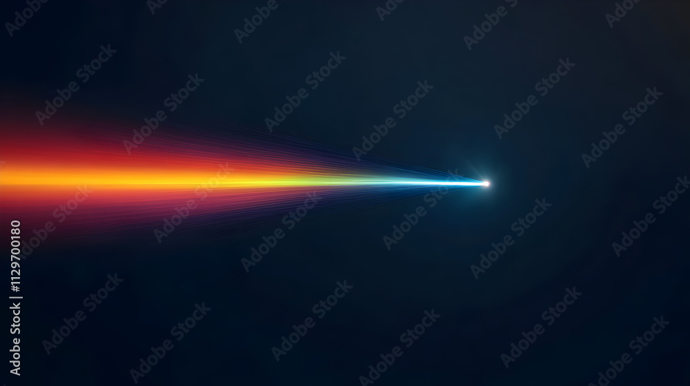 A clean design of a light ray bending through a prism, showing the spectrum of colors. Light ray and prism illustration. A clean design of a light ray bending through a prism, showing the spectrum of colors. Light ray and prism illustration.