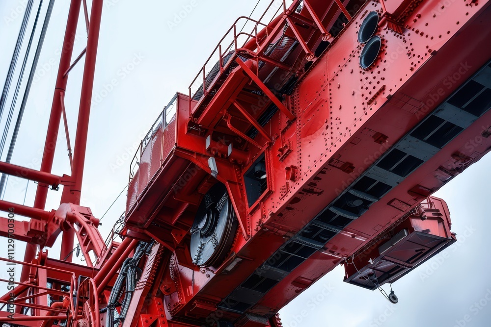 Close up shot of the biggest mobile crane Close up shot of the biggest mobile crane