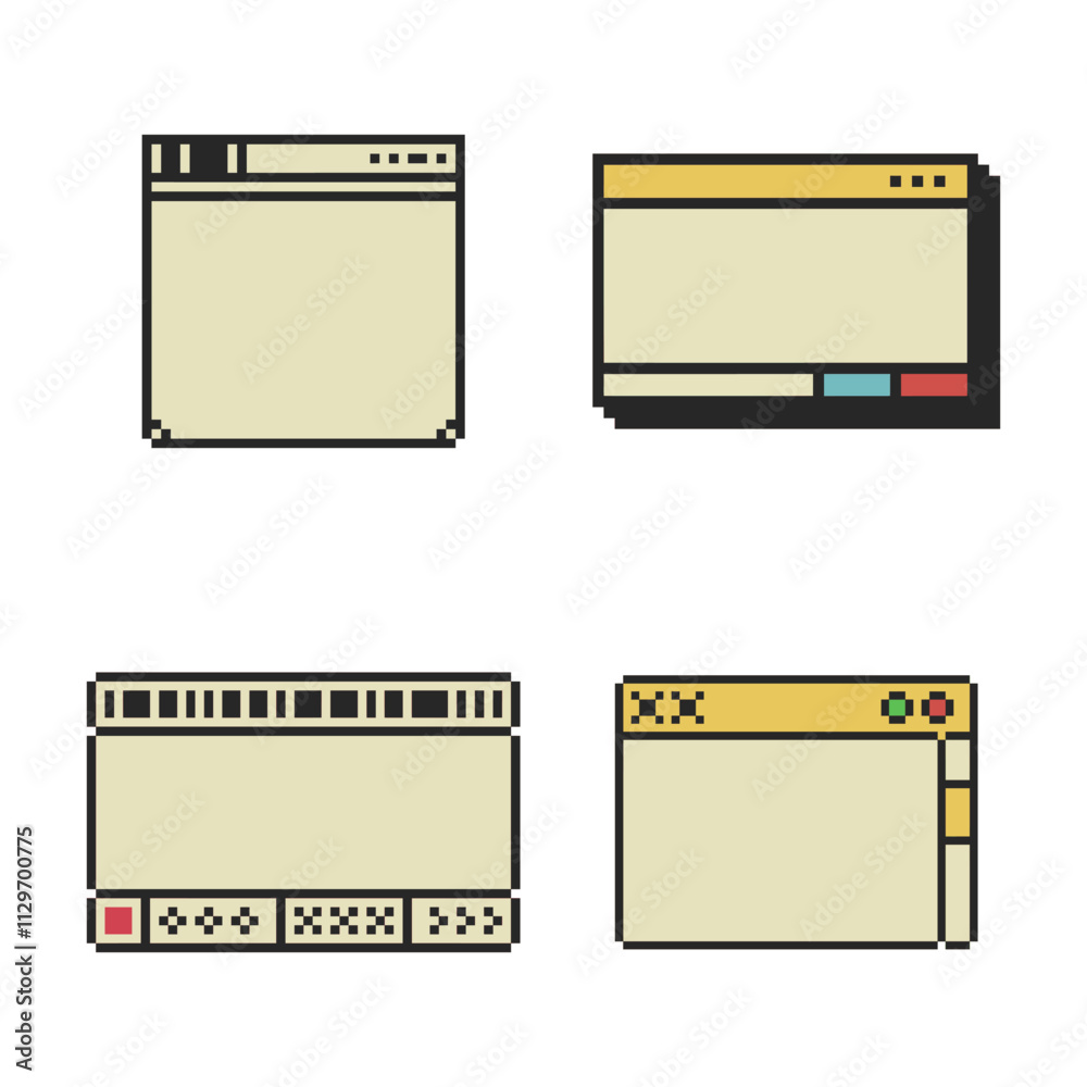 windows Ui frame pixel art windows Ui frame pixel art