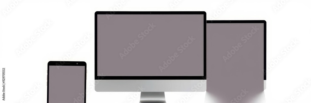 Mockup of browser windows for computer and mobile devices with customizable screens, website, template, screens Mockup of browser windows for computer and mobile devices with customizable screens, website, template, screens