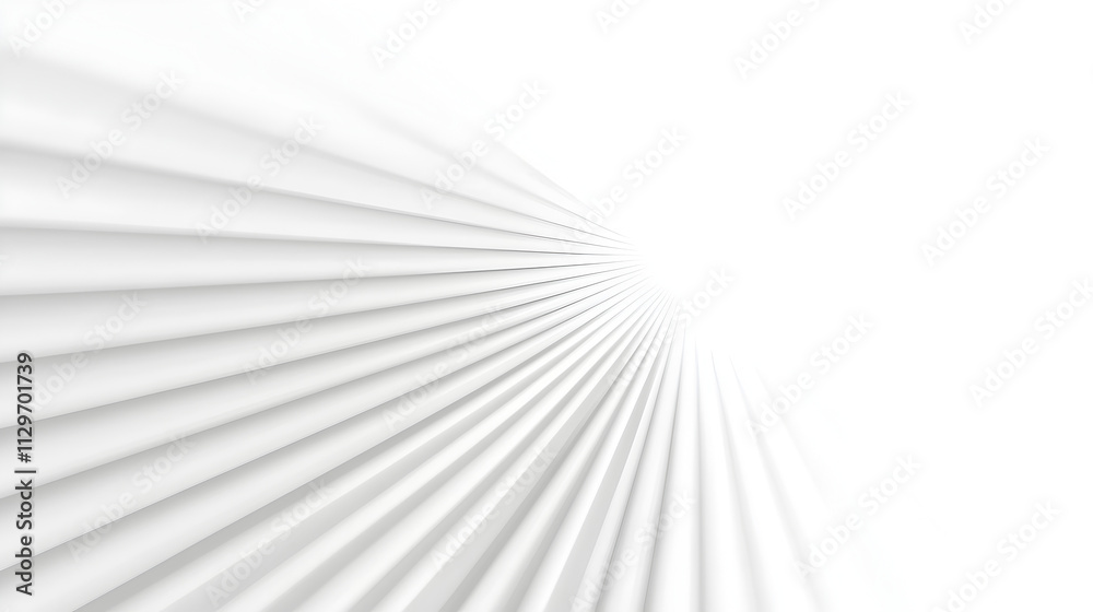 Naklejka premium A minimalist representation of a light wave, shown as smooth curved lines radiating from a point. Light wave minimal illustration.