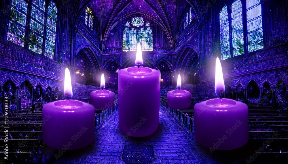 candles a purple or Advent Candles Four Purple Candlelights or Burning Candle candles a purple or Advent Candles Four Purple Candlelights or Burning Candle