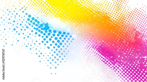 Wallpaper Mural Abstract Colorful Halftone Dotted Pattern Design Torontodigital.ca