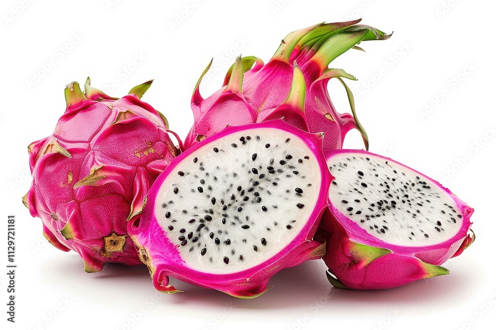 Dragonfruit isolated with clipping path Dragonfruit isolated with clipping path