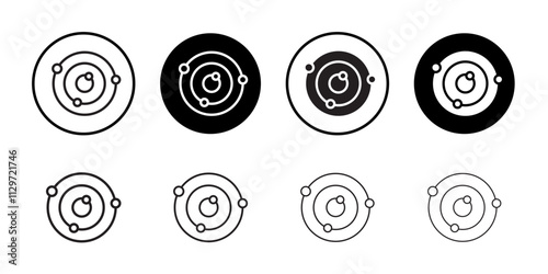 Space icon Thin line vector illustration set