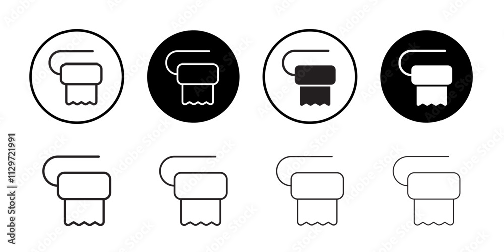 Toilet paper icon Thin line vector illustration set Toilet paper icon Thin line vector illustration set