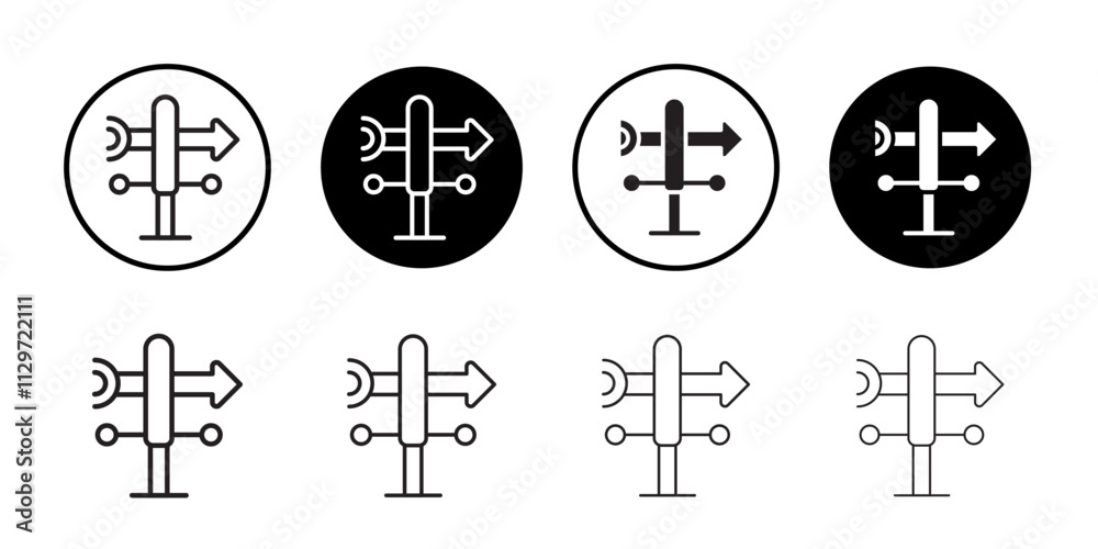 Veleta icon Thin line vector illustration set Veleta icon Thin line vector illustration set