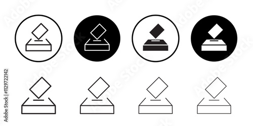 Voting icon Thin line vector illustration set