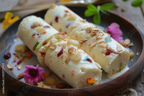 Dry fruit malai kulfi a refreshing dessert photo