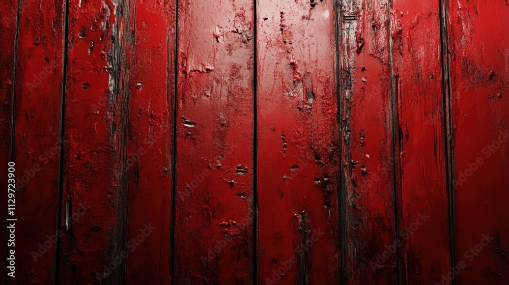 Obraz premium Red Distressed Wooden Texture