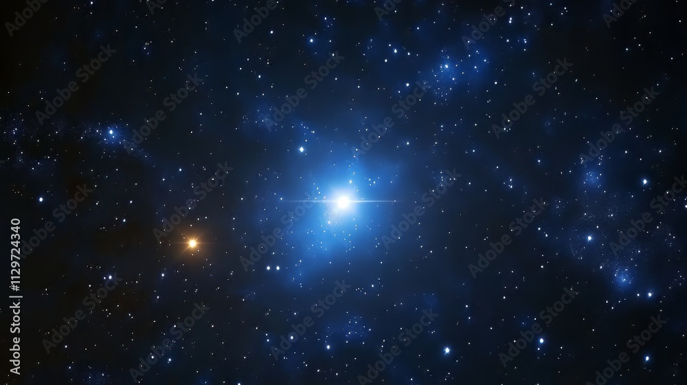 Fototapeta premium Deep space shining stars in night sky, constellation star field, galaxy. space background. Ultra realistic. Photorealistic