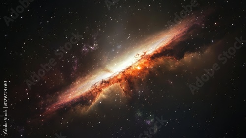 Galaxy background, with stars and colorful nebula clouds. outer space astronomy image showing an interstellar celestial view of the cosmos beyond the milky way.