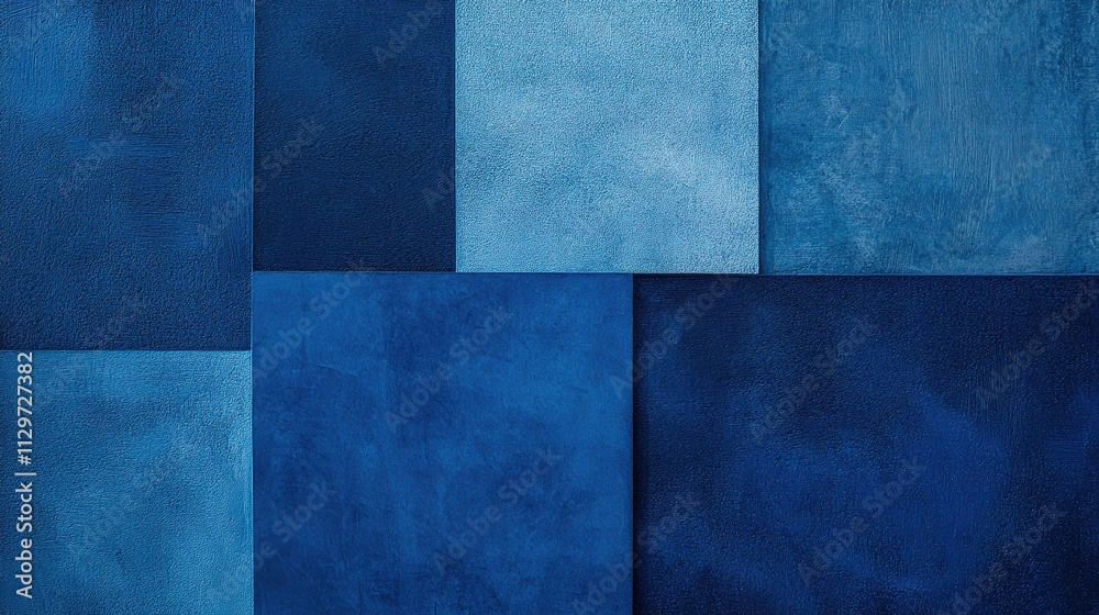 Fototapeta premium Abstract Dark Blue Geometric Background with Textured Layers