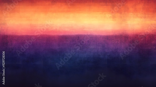 Abstract Textured Sunset Landscape Painting