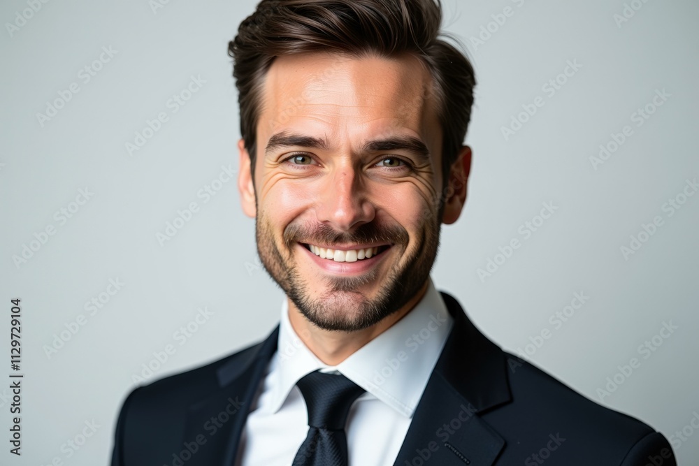 Confident Businessman in Professional Attire: Ideal for Corporate, Leadership, and Success Themes Confident Businessman in Professional Attire: Ideal for Corporate, Leadership, and Success Themes