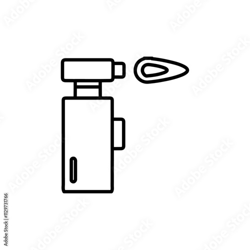 blow torch icon Flat symbol set outline