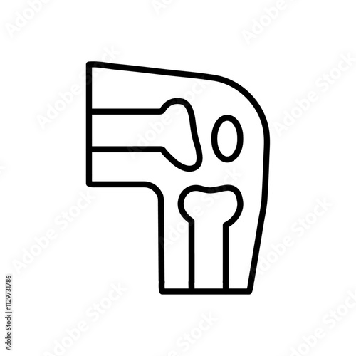 bone joint icon Flat symbol set outline