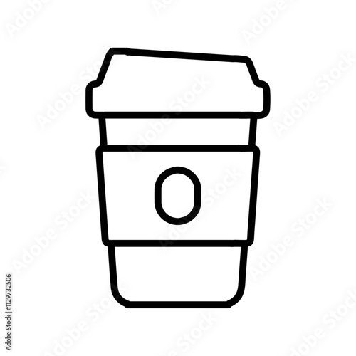 coffee icon Flat symbol set outline