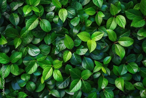 Green leaves pattern wallpaper Natural background