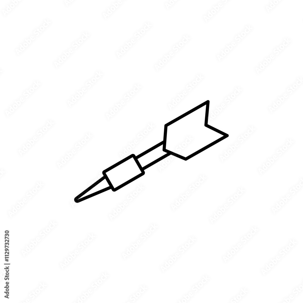 dart icon Flat symbol set outline dart icon Flat symbol set outline