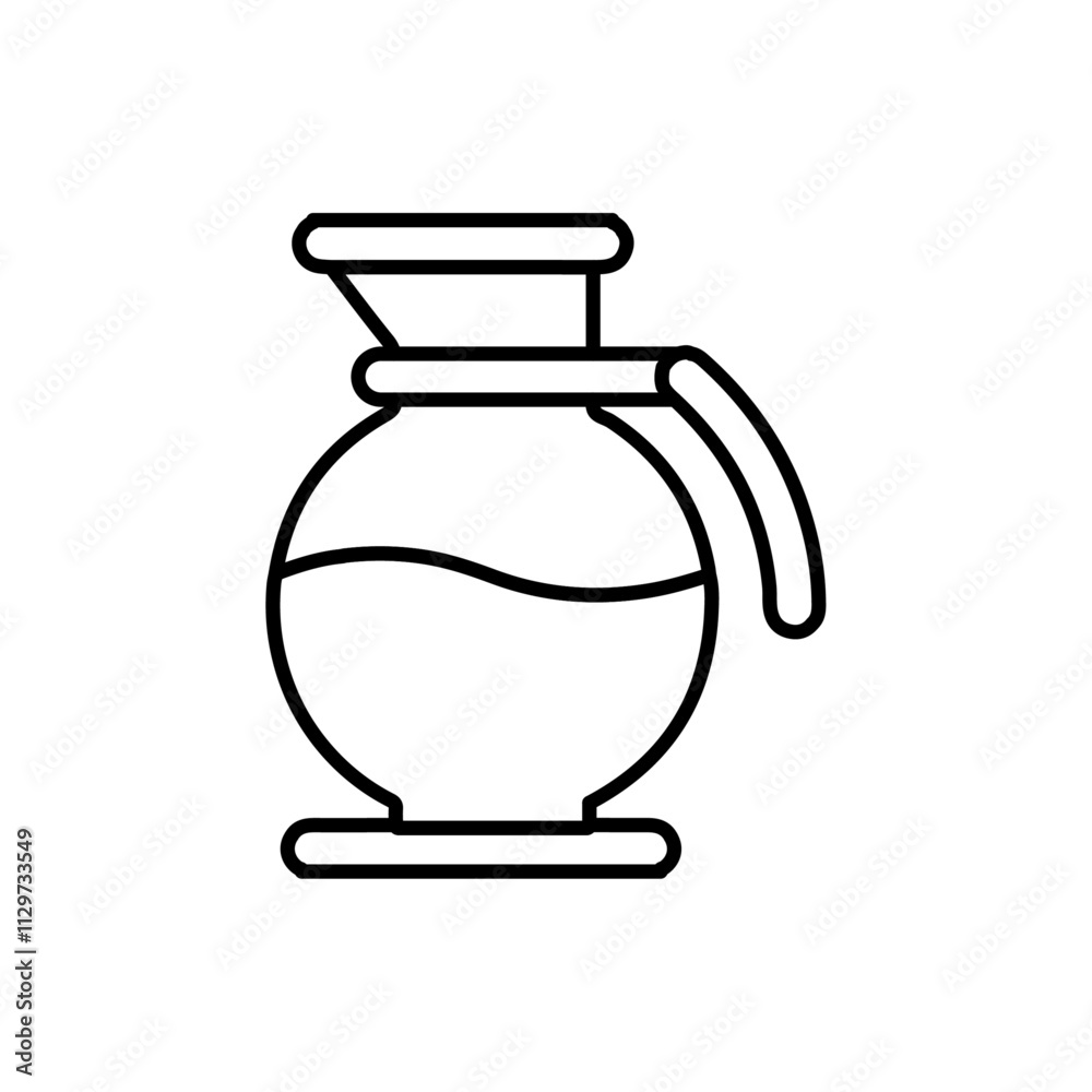 jug icon Flat symbol set outline jug icon Flat symbol set outline