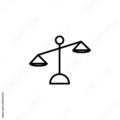 justice icon Flat symbol set outline