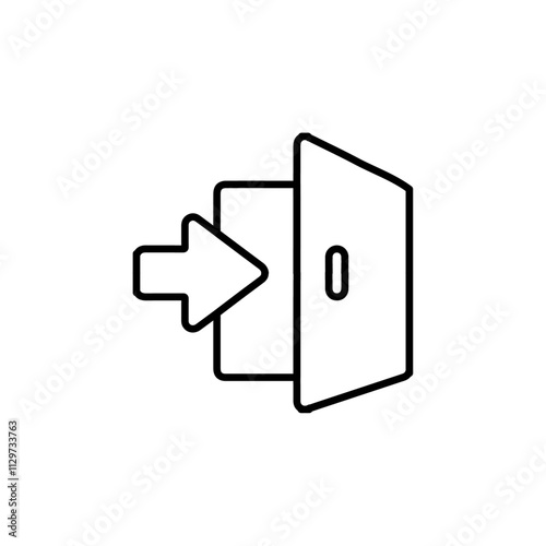 login icon Flat symbol set outline