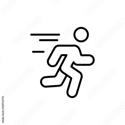 marathon icon Flat symbol set outline