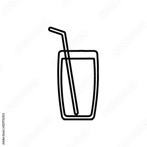 mocktail icon Flat symbol set outline