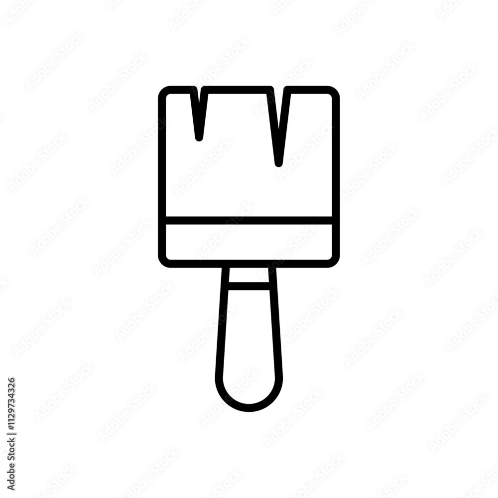 paint brush icon Flat symbol set outline paint brush icon Flat symbol set outline