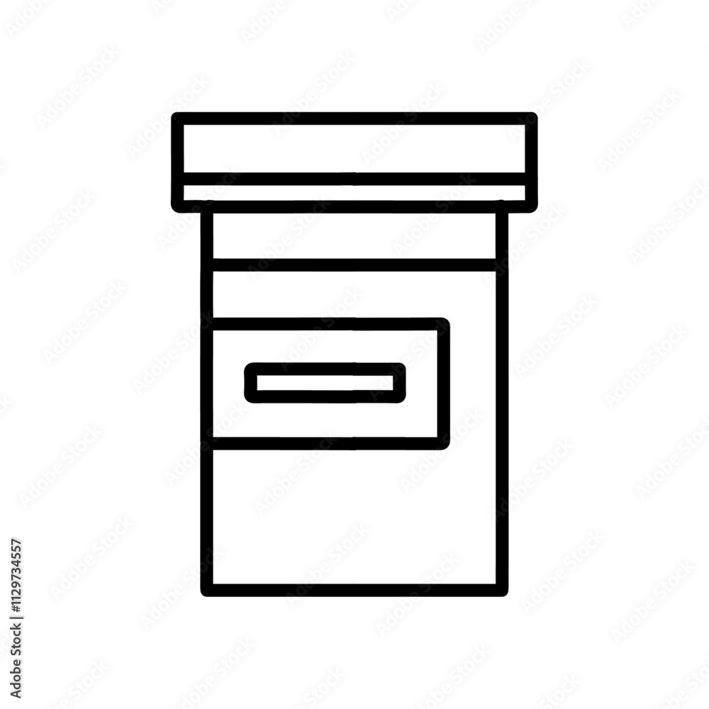 pills jar icon Flat symbol set outline pills jar icon Flat symbol set outline