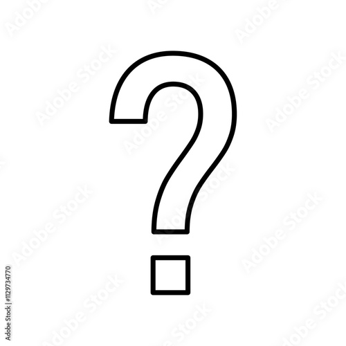 question icon Flat symbol set outline