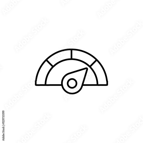 speed icon Flat symbol set outline