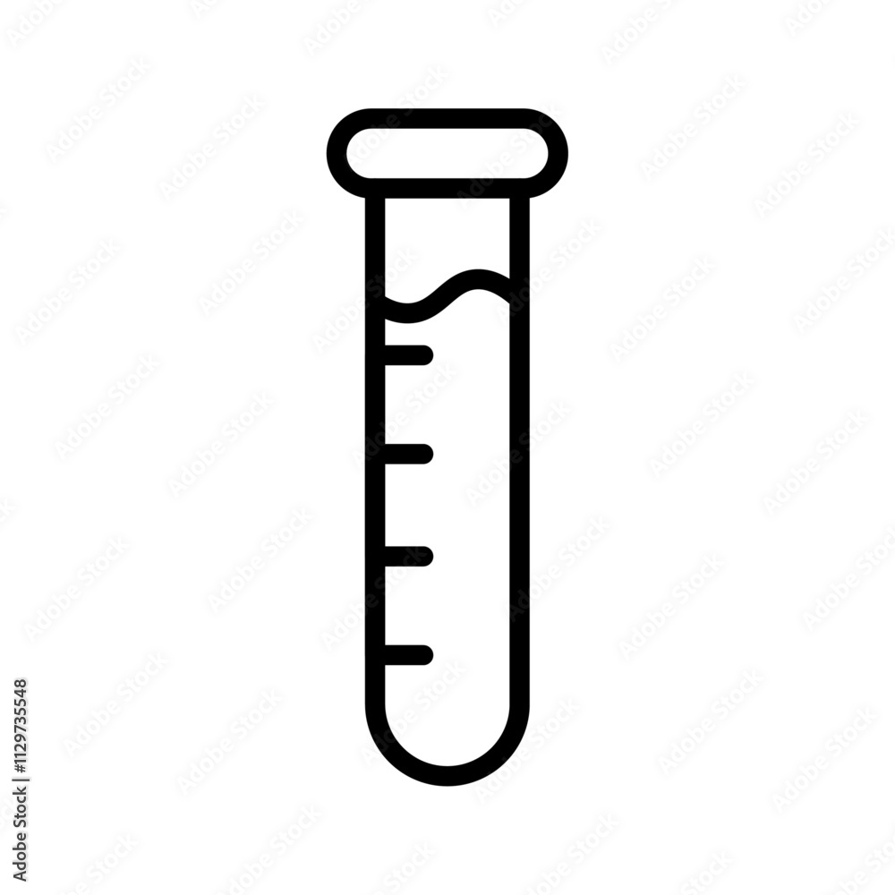 test tube icon Flat symbol set outline test tube icon Flat symbol set outline