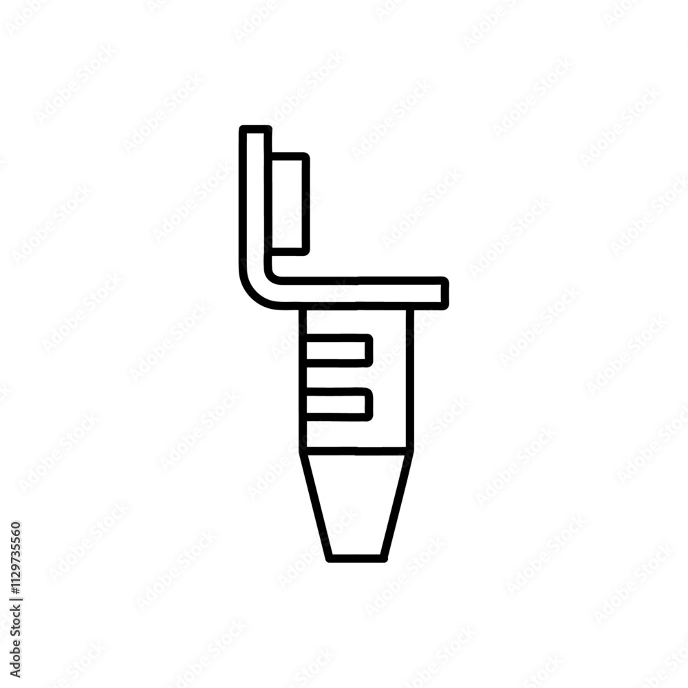 test tube icon Flat symbol set outline test tube icon Flat symbol set outline