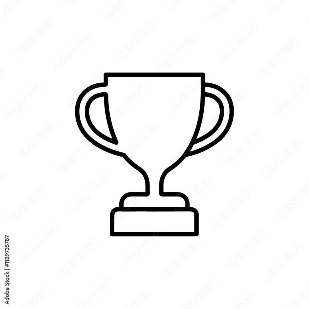 trophy icon Flat symbol set outline trophy icon Flat symbol set outline