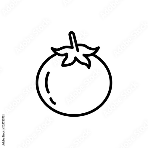 tomato icon Flat symbol set outline