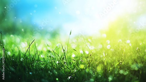 green grass and sun