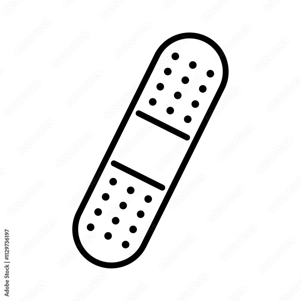 bandege icon Flat symbol set outline bandege icon Flat symbol set outline