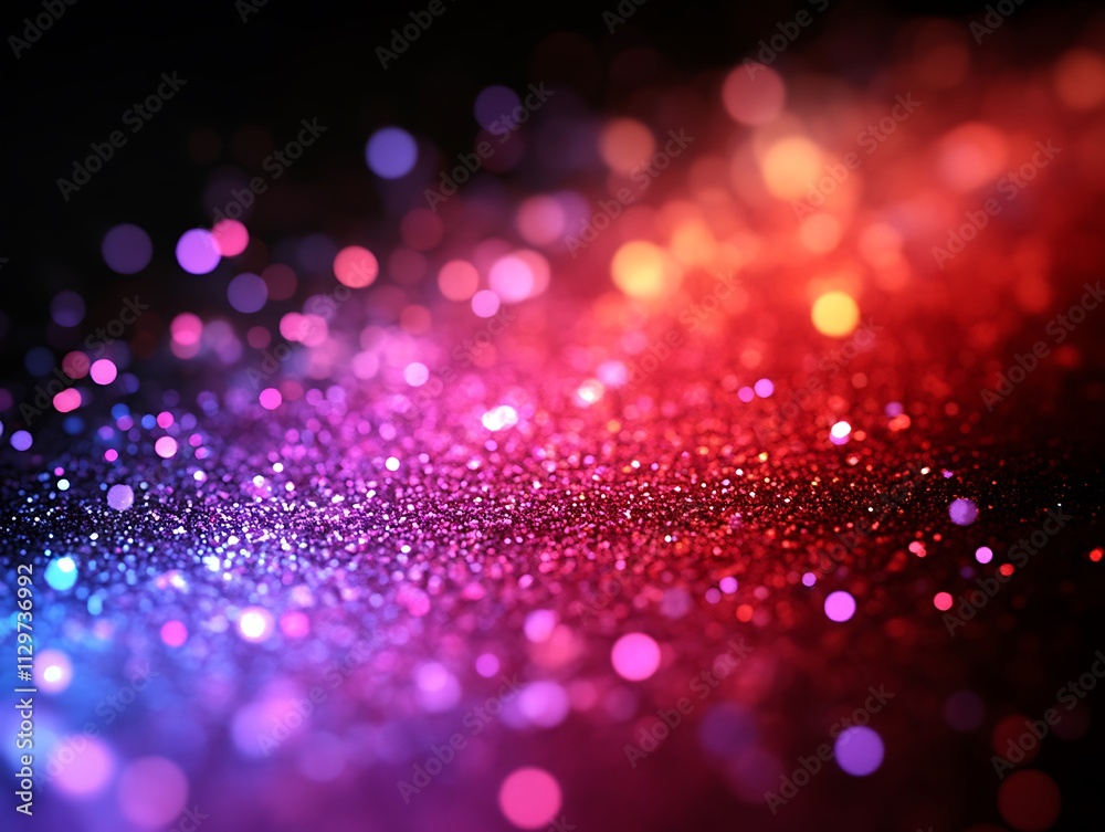 Colorful Glitter Background With Bokeh Lights Colorful Glitter Background With Bokeh Lights