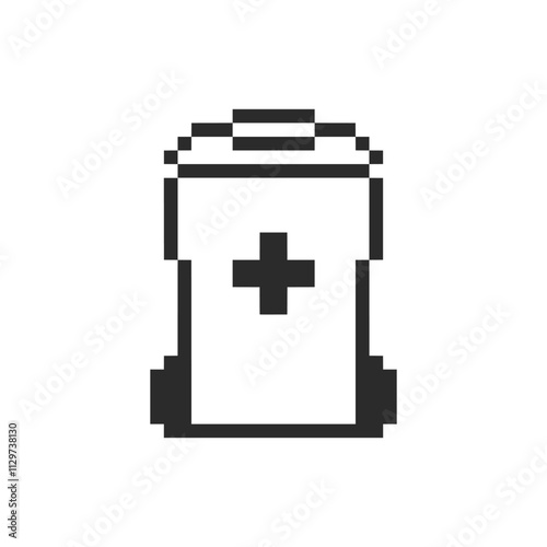medical trash bin pixel art