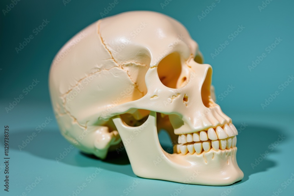 Fototapeta premium Human Skull Model: Anatomical Precision for Medical Education and Artistic Inspiration