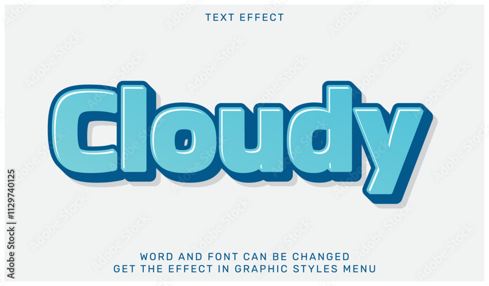 3d cloudy text effect template 3d cloudy text effect template