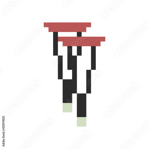 crutches for recovery pixel art