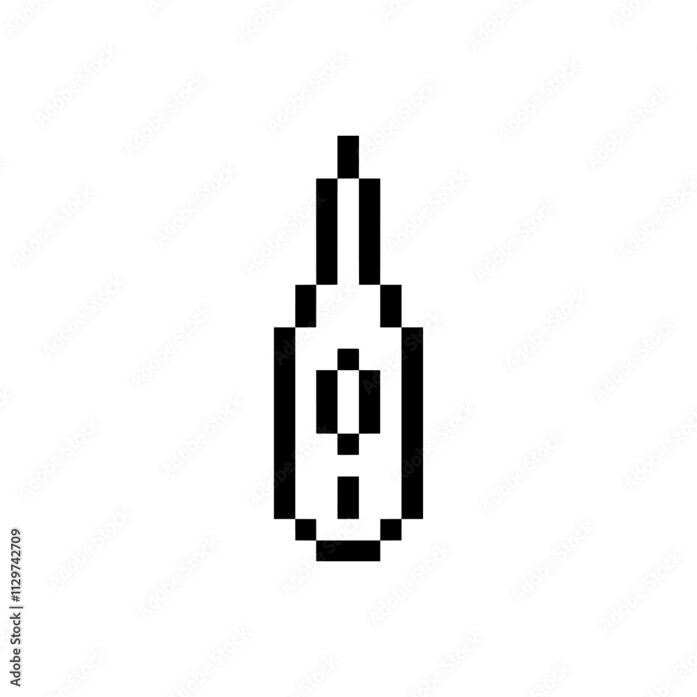 Fototapeta premium thermometer tool measure pixel art