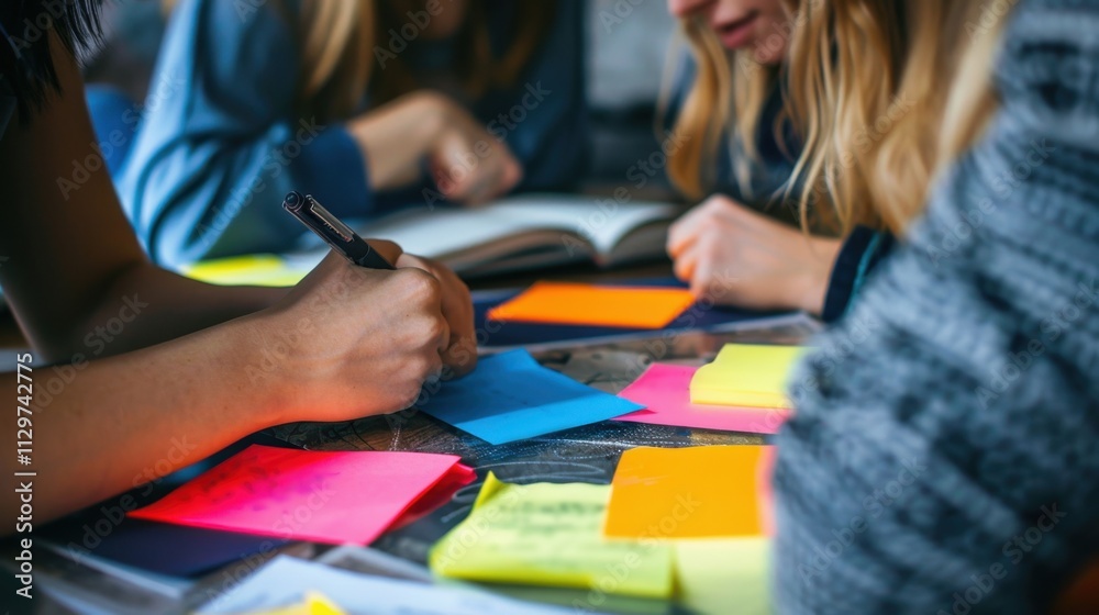 Fototapeta premium Team Room: A team-centric space for brainstorming and collaboration, where innovation thrives and problem-solving is at the forefront of teamwork. 